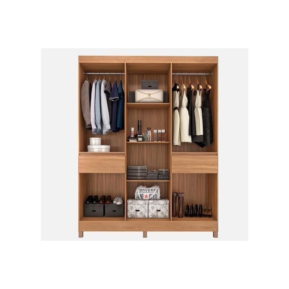 Guarda Roupa Casal 6 Portas E 2 Gavetas Mauá Amendola-off White - 8