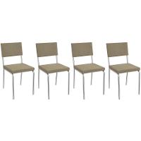 Cadeira Sala De Jantar Zaria 2c128 Kit 4 Un Cromado-boucle Fendi A057 - Kappesberg - 1