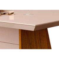 Sala De Jantar Completa Fler Tampo Madeirado C- Vidro 90x90cm E 4 Cadeiras Zoe Freijo-off White - Suede Moca - Dj Móveis - 9