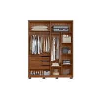 Guarda Roupa Solteiro 4 Portas E 3 Gavetas C- 2 Espelhos E Pés Attore Nogueira Touch-nude Prime - 3