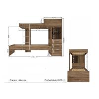 Beliche Havana Plus C- 3 Gavetas Jatobá - Santos Andirá - 6