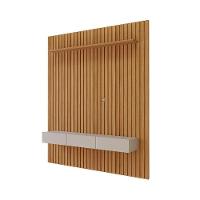 Painel Quarto P/ Tv Até 65 Pol Maragogi Ripado C/ 1 Porta E 2 Gavetas 185x220cm Cinamomo/off White - Permóbili