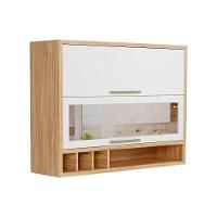 Armário Aéreo Cozinha Modulado Syrah Adega Com 2 Portas (1 Com Vidro Reflecta) 120cm Amendoa-branco - Ronipa - 1