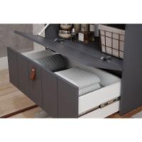 Gabinete De Banheiro Balcão Milano 1 Porta E 1 Gaveta Com cuba 60cm Cimento-freijo - Mgm - 3