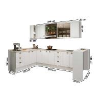 Cozinha Completa Bella 9 Peças (2aéreos+4balcões+1ilha+2complementos)c9p48 Branco - Carraro - 2