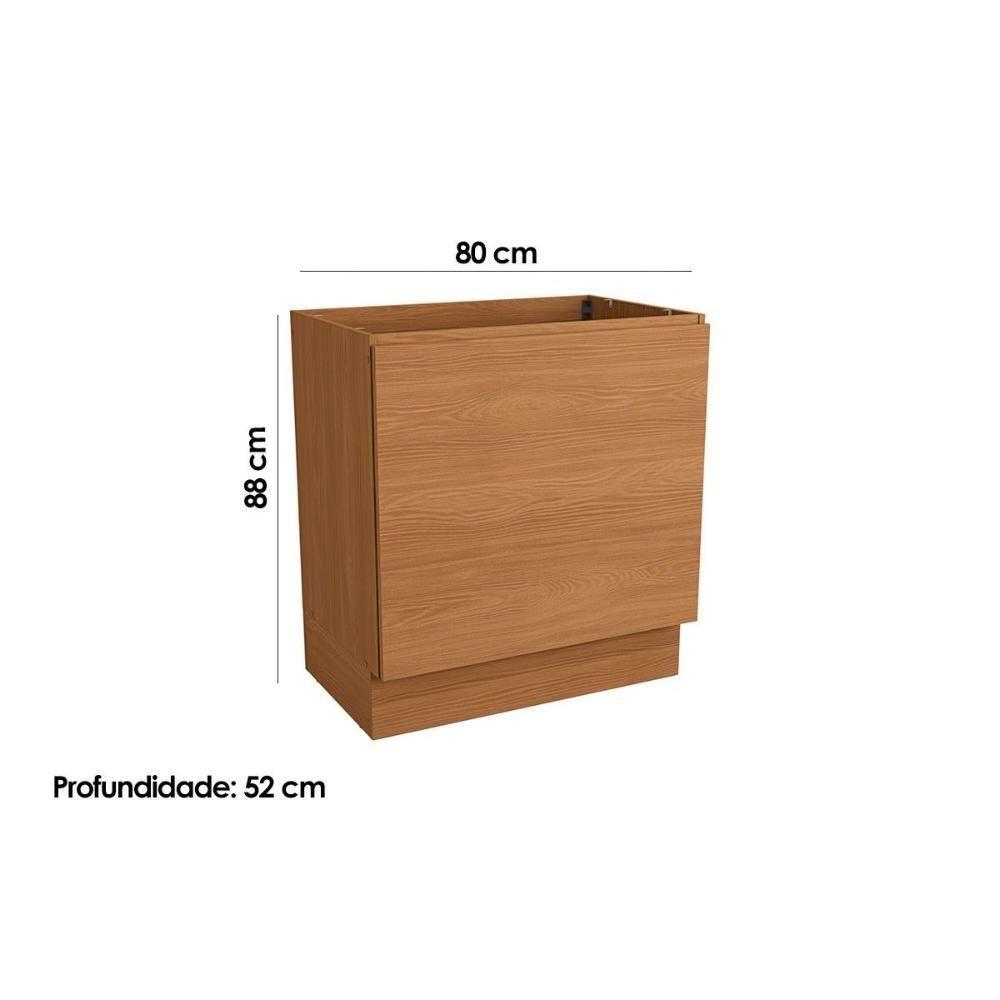 Balcão De Cozinha Modulado Ciela R624 S- Tampo 80cm Canela - Kappesberg - 3