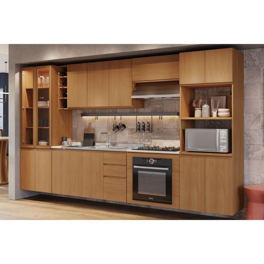 Balcão De Cozinha Modulado Ciela R624 S- Tampo 80cm Canela - Kappesberg - 5