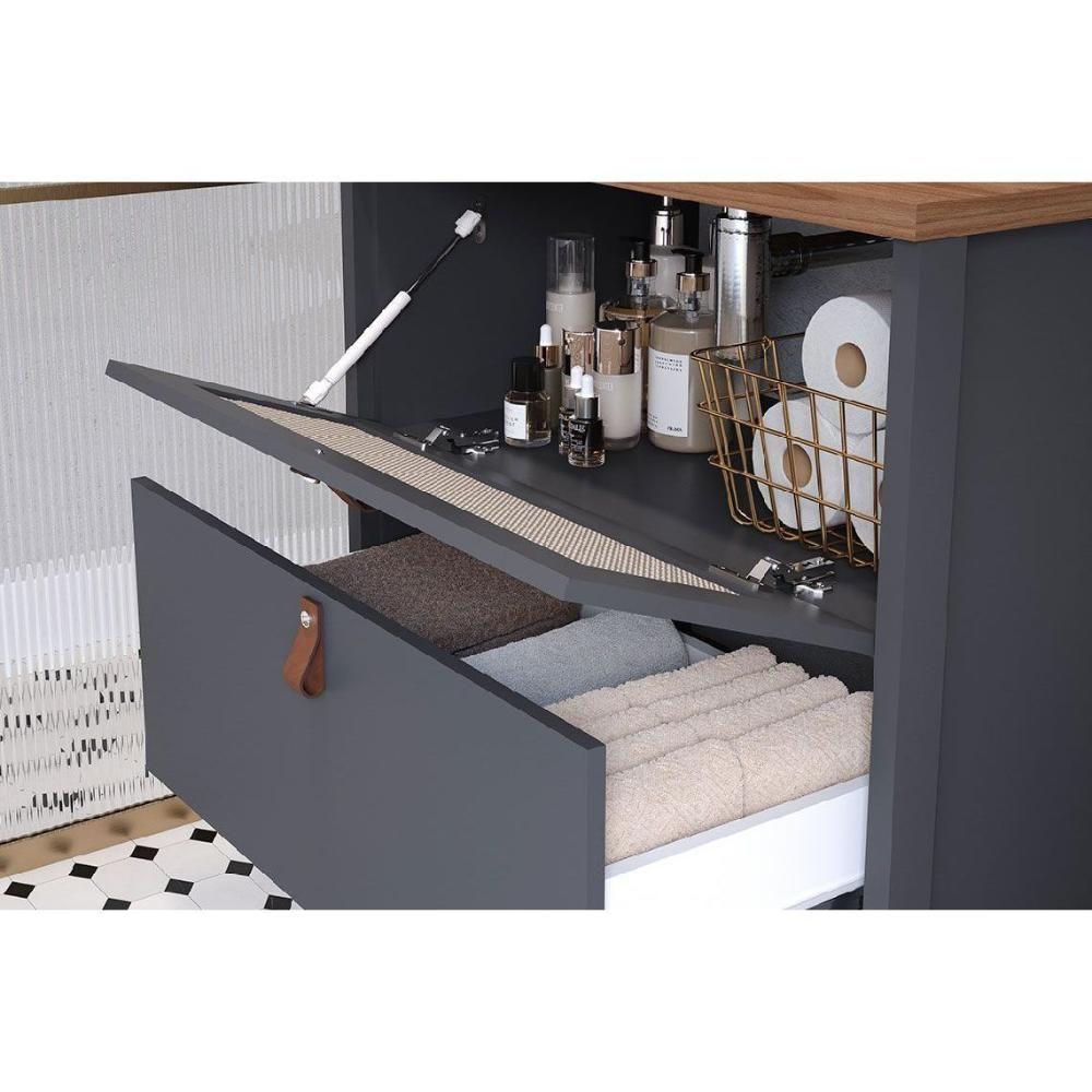 Gabinete De Banheiro Balcão Vêneto 1 Porta E 1 Gaveta Com cuba 60cm Cappuccino-freijo - Mgm - 3