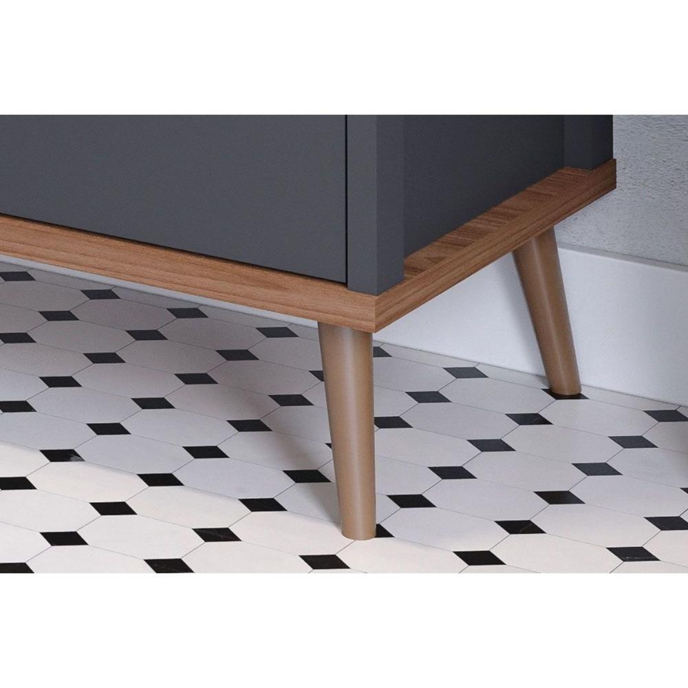 Gabinete De Banheiro Balcão Vêneto 1 Porta E 1 Gaveta Com cuba 60cm Cappuccino-freijo - Mgm - 5