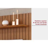 Painel Home Para Tv Até 70 Polegadas Lexus Ripado Com Prateleira E Nichos179x183cm Cedro-bali - Dj Móveis - 3