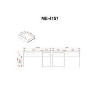 Escritório Completo Industrial 1 Mesa De Canto Para Escritório, 1 Gaveteiro 2 Peças Amêndoa-preto - 2