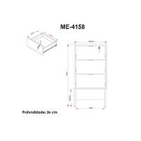 Escritório Completo Industrial 1 Mesa De Canto Para Escritório, 1 Gaveteiro 2 Peças Amêndoa-preto - 3