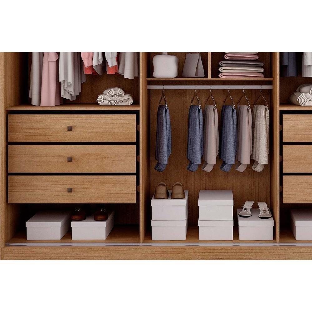 Guarda Roupas 3 Portas De Correr De (1 C- Espelho) E 6 Gavetas Paradizzo-palazzo Cumaru - 6