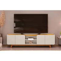 Rack Bancada Para Tv Até 75 Polegadas Nadine Com Nicho 220x60cm Bali-cedro - Dj Móveis - 1