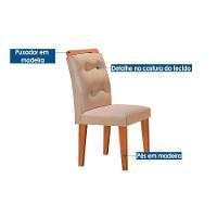 Kit 2 Cadeiras Sala Jantar Imperatriz 2 Un Madeira Capuccino-suede Capuccino - Rufato - 3