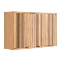 Armário Aéreo Cozinha Modulado Sauvignon Com 3 Portas Frisada 120cm Amendoa - Ronipa - 1