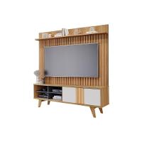 Home P/ Tv Até 70 Pol Paraty/trend Ripado 100% Mdf C/ 1 Porta 180x127cm Nature/off White - Permóbili - 1