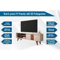 Home P/ Tv Até 70 Pol Paraty/trend Ripado 100% Mdf C/ 1 Porta 180x127cm Nature/off White - Permóbili - 2