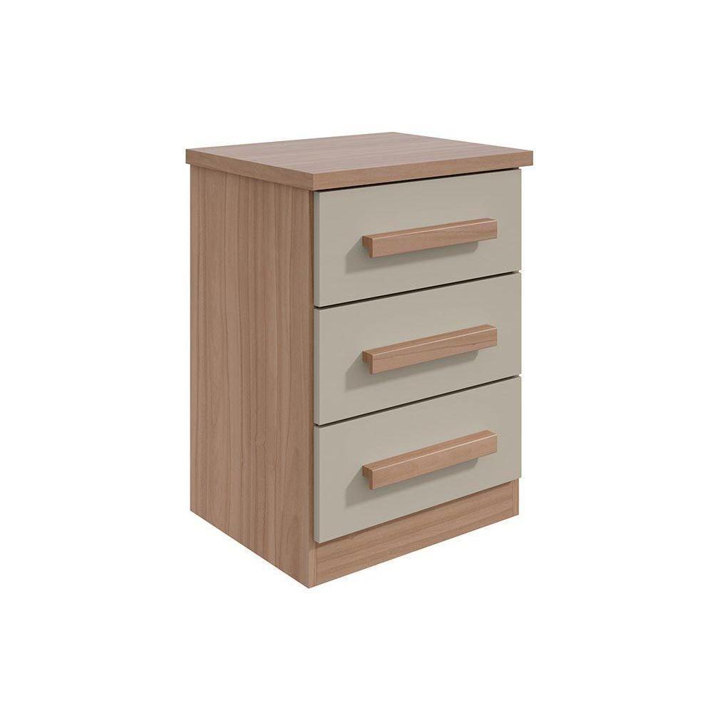 Mesa Cabeceira Baião C/ 3 Gavetas Frassino - Lopas - 7