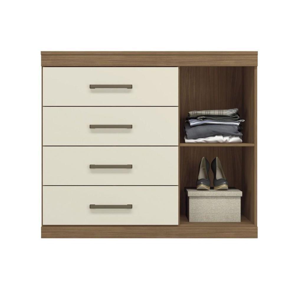 Cômoda Solteiro 1.4 Plus C/ 1 Porta E 4 Gavetas Jatobá/areia - Santos Andirá - 5