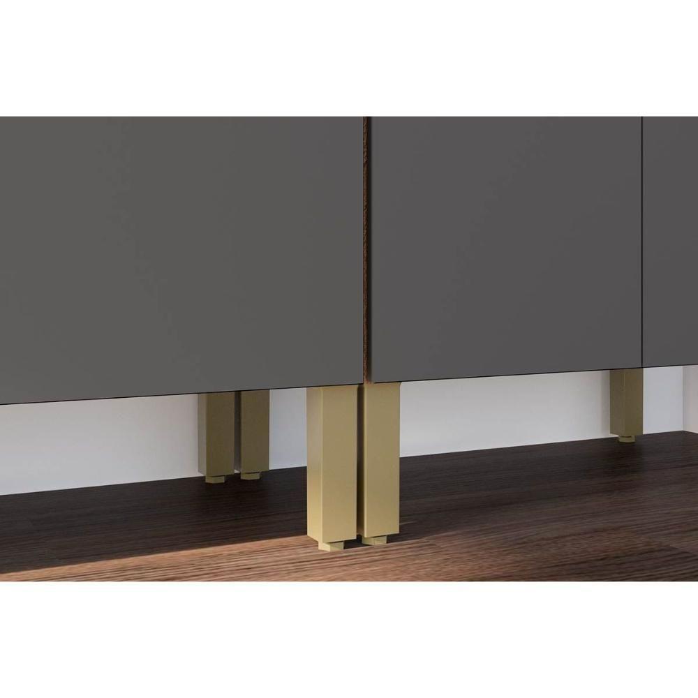 Gabinete De Cozinha Modulado Balcão Nápoli Prime 3 Portas E 2 Gavetas Com Tampo 120cm Amendoa-off White - Ronipa - 5