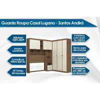 Quarto Casal Completo 2 Peças (1guardaroupa+1cômoda) Qc92 Jatoba/areia - Santos Andirá