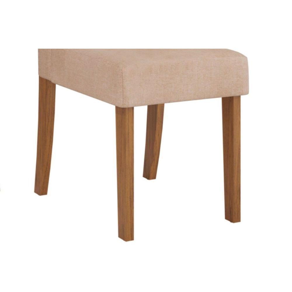Cadeira Sala De Jantar Julia Kit 6 Un Freijó-suede Kraft - Dj Móveis - 4