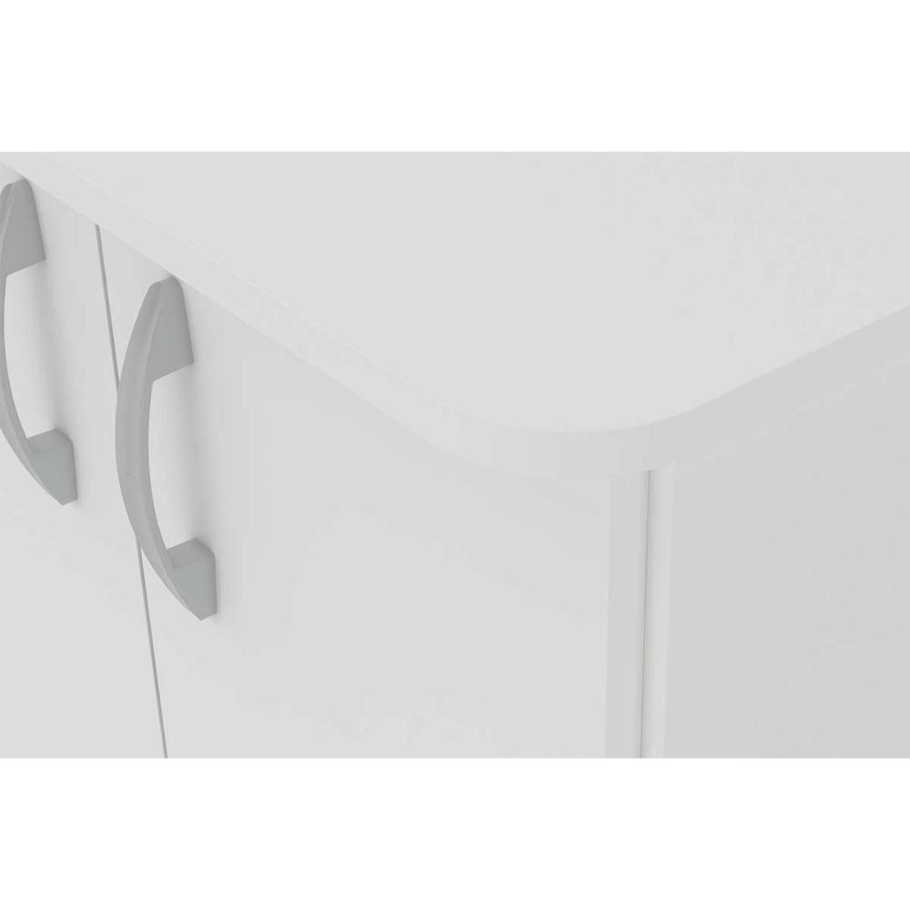 Bancada Multiuso P- área Serviço Limeira 99 C- 2 Portas C- Rodízio Branco - Politorno - 5