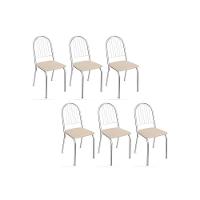 Cadeira Sala De Jantar Noruega 2c077 Kit 6 Un Cromada-nude 16 - Kappesberg - 1