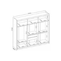 Guarda Roupa Casal 6 Portas E 2 Gavetas C- Pés Venice Amendola-off White - 2