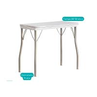 Mesa De Sala Jantar Dobrável E 4 Banquetas 1748 Branco - Carraro - 8