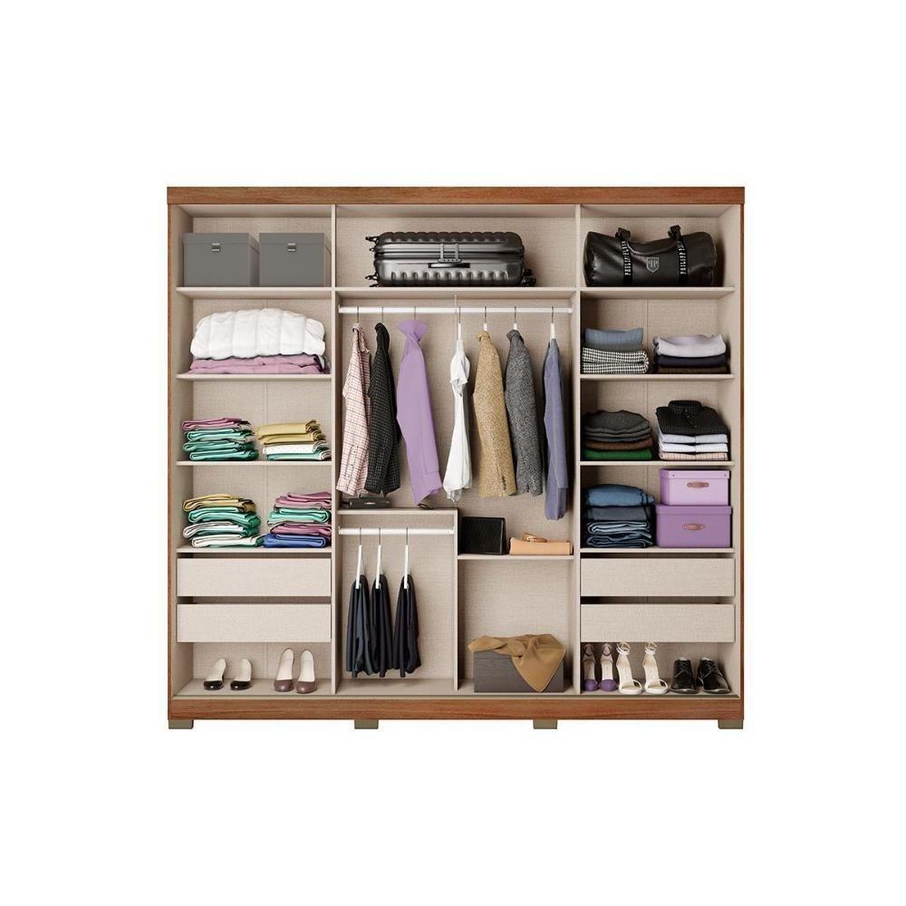 Guarda Roupa Casal 2 Portas E 4 Gavetas Magnum 1175 Flex Freijo Ou Freijo C- Avela - 4