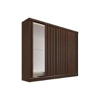 Guarda Roupa Casal 2 Portas De Correr Ripada (1 C- Espelho) E 4 Gavetas Galati Peroba-off White - Europa - 4