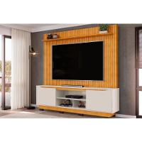 Home P/ Tv Até 70 Polegadas Enzo C/ Prateleira Nichos E Pés 200x188cm Cedro/bali - Dj Móveis - 1