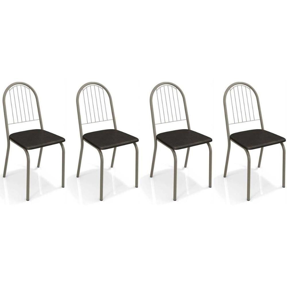 Cadeira Sala De Jantar Noruega 2c077 Kit 4 Un Niquel-preto 110 - Kappesberg - 1