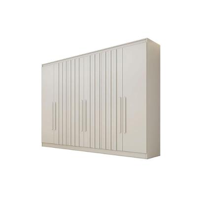 Guarda Roupa Casal Oxford Peroba 6 Portas de Bater 6 Gavetas MDF com Espelho Europa
