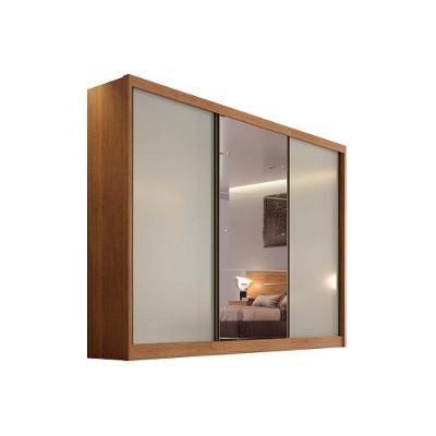 Guarda Roupa Solteiro Natus 3 Portas de Correr 4 Gavetas Duna Cumaru-Fendi