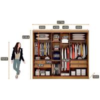 Guarda Roupa Solteiro 3 Portas E 4 Gavetas C- Espelho Natus-duna Cumaru-fendi - 2