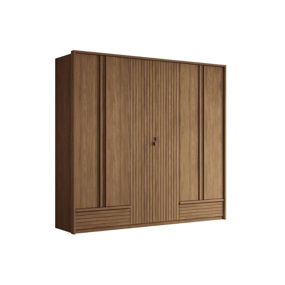 Guarda Roupa Casal 6 Portas E 3 Gavetas Democrata Jatoba-areia - 6