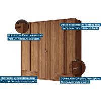 Guarda Roupa Casal 6 Portas E 3 Gavetas Democrata Jatoba-areia - 2