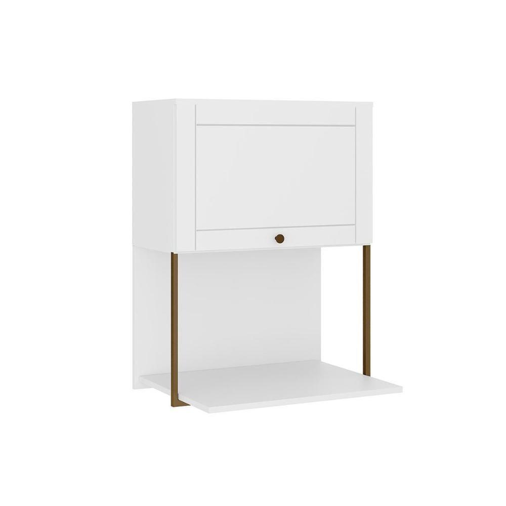 Armário Aéreo Para Cozinha Bella 2605 Com 1 Porta 60cm Branco - Carraro - 1