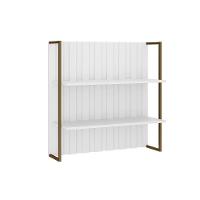 Armário Aéreo Para Cozinha Bella Ripado 2606 Com 2 Prateleiras 80cm Branco - Carraro - 1