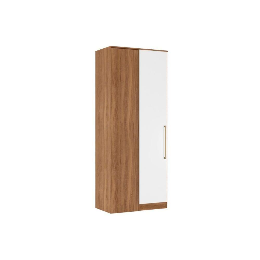 Módulo De Quarto Casal Guarda Roupa Canto Reto 71150k Irlanda C- 1 Porta Amendola-branco - 1