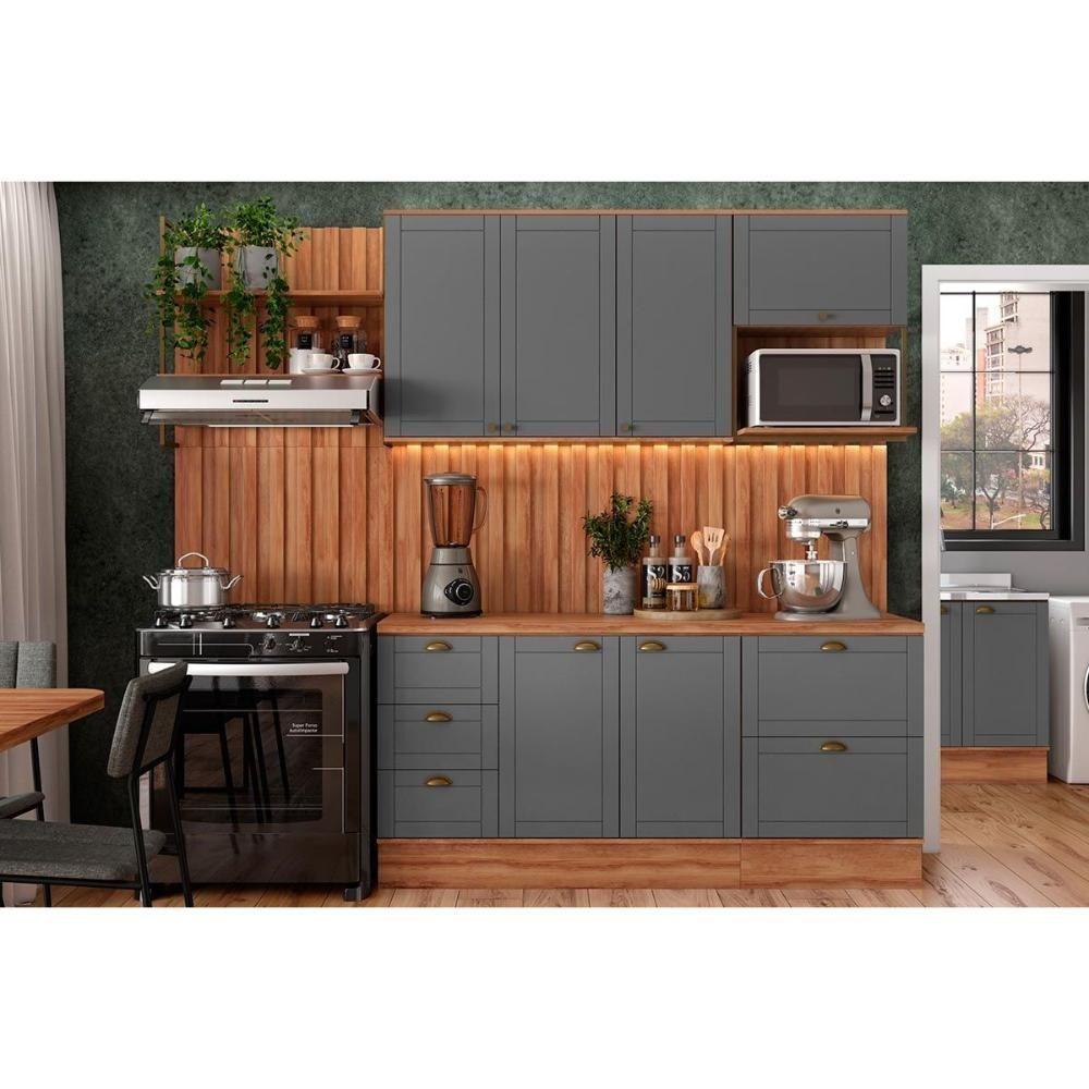 Multiuso De Cozinha Painel De Edição P- Fechamento Ripado Bella 2618 61x60x3,0cm Branco - Carraro - 3