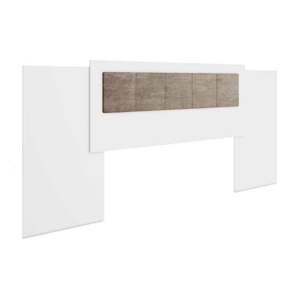 Cabeceira Cama Box Madeirado Casal/queen 1161 Estofada Extensível Branco - Carraro - 1