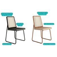 Cadeira Sala De Jantar Wood 1751 Kit 6 Uni Rose-linho Areia - Carraro - 3