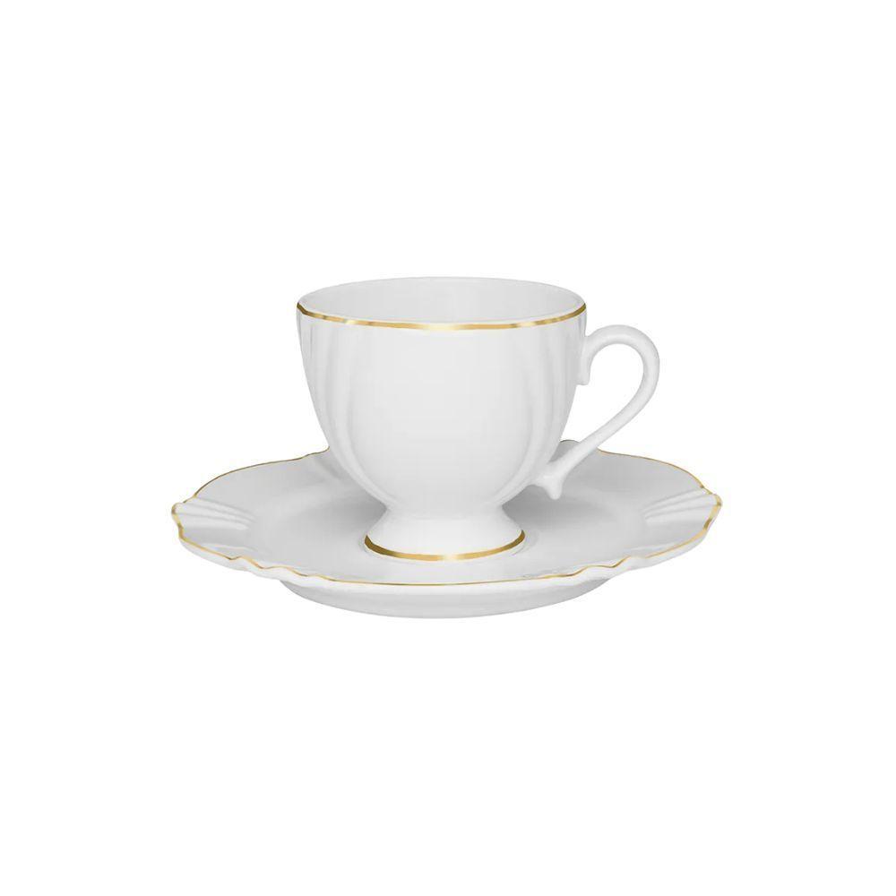 Xícara Para Café Com Pires Em Porcelana Soleil 75ml Oxford Victoria - 1