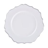 Sousplat Em Polipropileno 33cm Rafimex Branco E Prateado - 1