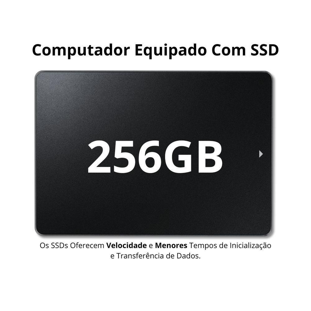 Computador CPU Intel Core i5 8GB DDR3 SSD 256GB Wi-Fi Fonte 230W Bivolt Windows - 4