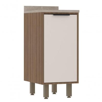 Balcão De Cozinha Com Tampo 40 Cm 1 Porta De Abrir Aspen Luciane Móveis beige